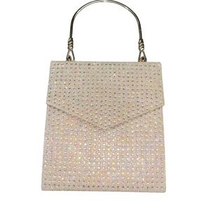 Elegant Gold Handbag with Rhinestones